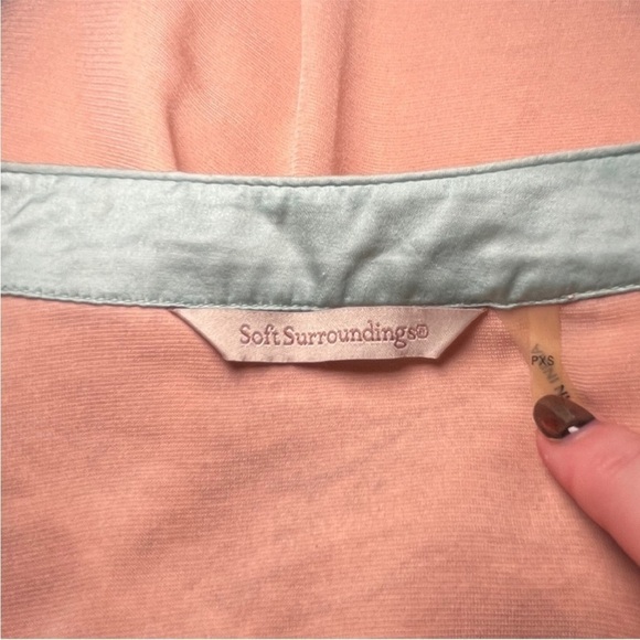 SOFT SURROUNDINGS Crushed Velvet Moroccan Beaded Tunic in Pink, Size PXS EUC - Picture 6 of 14